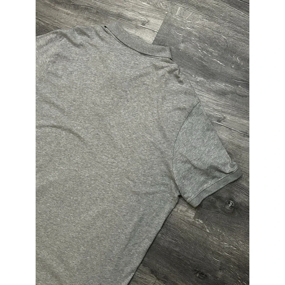 Nike Men's Sportswear Dry Polo Shirt Gray White Cotton Knit Short Sleeve XXL 2XL